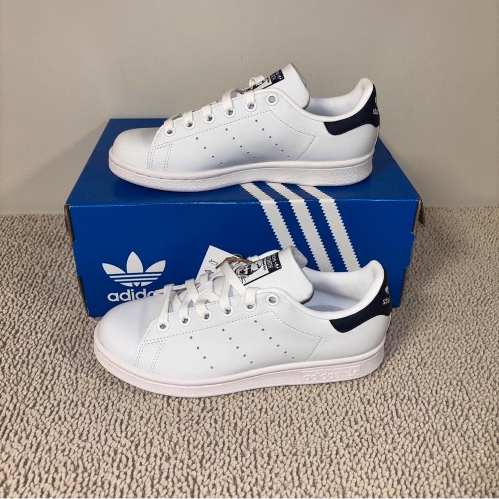 Adidas Classic Stan Smith White and Navy Sneakers